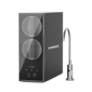 0.0001μm Reverse Osmosis 600 GPD Water Filter System, NSF Certified TDS Reduction, 8-Stage Under Sink, 3:1 Pure to Drain, Mini Size for Space Saving, BPA-Free MR600 Black