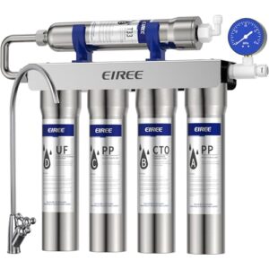0.01μm Ultra Filtration Mineral Water Purifier Under Sink Water Filter NSF/ANSI 42 Certified Remove 99.99% of Contąminants、Pb Hg Cd、Cadmium、Chlorine、Odor、Bad,Water Filter System（5-Stage）