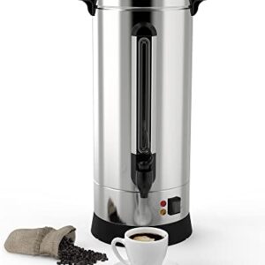 120 Cup Commercial Coffee Maker, [Quick Brewing] [Food Grade Stainless Steel] Large Coffee Urn Perfect For Church, Meeting Rooms, Lounges, and Other Large Gatherings-18 L