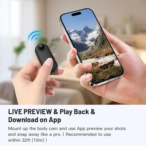 128GB FHD 1080P Mini Body Camera, Wearable Action Body Cam, Thumb Size Hands Free Recording Body Worn Camera, Premium Portable Camcorder Mount Anywhere for Work, Travel, Pet Walking (Black) - Image 5