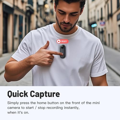 128GB FHD 1080P Mini Body Camera, Wearable Action Body Cam, Thumb Size Hands Free Recording Body Worn Camera, Premium Portable Camcorder Mount Anywhere for Work, Travel, Pet Walking (Black) - Image 6