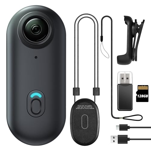 128GB FHD 1080P Mini Body Camera, Wearable Action Body Cam, Thumb Size Hands Free Recording Body Worn Camera, Premium Portable Camcorder Mount Anywhere for Work, Travel, Pet Walking (Black)