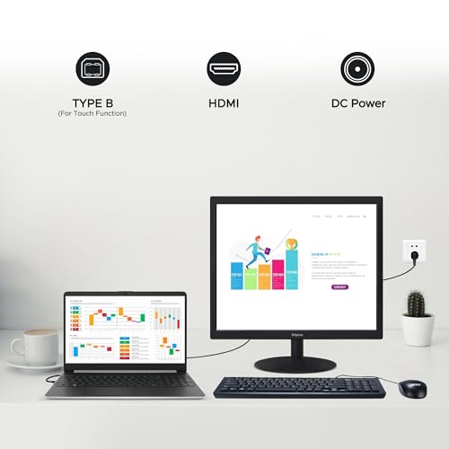 17" Square 1280x1024 10-Point Multi Touch Screen Monitor with HDMI, VGA, Type B Ports, 75Hz, 5:4 Aspect Ratio, VESA Wall Mountable, PC Touch Monitor for PC POS Machine Windows - Image 5