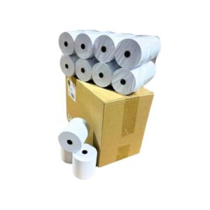 1Ply Bond Receipt Paper Rolls 3 x 150 White Paper for Kitchen Impact Printers TMU200 SRP275 Star SP700 Suitable For Printing Kitchen Tickets and Order receipts 24 Rolls Per Case