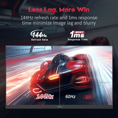 24 Inch Gaming Monitor 1080p 144hz, IPS 1ms FHD Computer Monitor with 110% sRGB, Bluelight Filter, HDMI & VGA Port, Support Wall Mount - Image 3