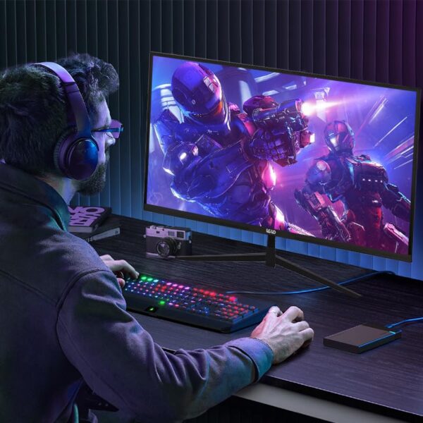 27 Inch 4K UHD (3840x2160) Monitor, Dual Mode 4K@60Hz/2K@144Hz, IPS Panel, Borderless Design, HDR400, 99% sRGB, Work & Gaming Monitor for Designers, Office, and PC Gaming with HDMI Display Port - Image 8