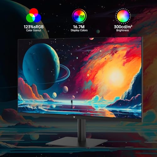 27 Inch QHD(2560 * 1440) 100Hz Computer Monitor - IPS Panel, Anti-Blue Light Screen, 100% High Color Gamut, 123% sRGB, Support FreeSync and GSync, PC Monitor for Casual Gaming and Working - Image 4