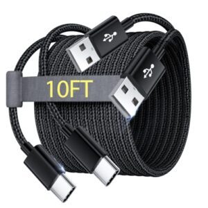 2Pack 10FT USB C Cable Fast Charger for Amazon Fire HD 10 9th – 11th Generation Tablet 2019 2021,HD 8 2020 Gen HD7 Inch 2022 Kids Pro Edition,USBC Charging Cable Power Cord for Kindle Fire Max 11 2023