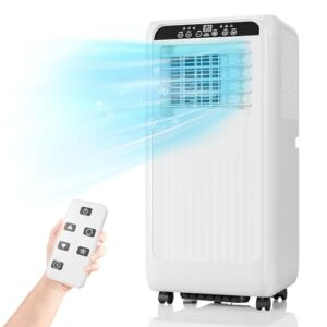 3-In-1 Portable Air Conditioner with 8000 BTU Cooling, Dehumidifying & Fan, Quiet Operation and Easy Mobility, Remote Control, Enhanced Air Quality for Home & Office