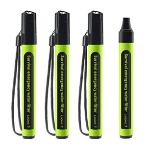 4 Pack Water Filter Straw – Water Purifying Device – Portable Personal Water Filtration Survival – for Emergency Kits Outdoor Activities and Hiking – Water Filter Camping Travel Survival Backpacking