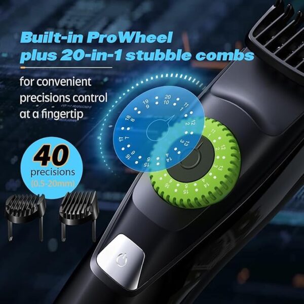 40 Precisions Electric Trimmer for Beard, Face, Mustache, Body and Ear Hair Grooming and Styling, Multi-Series Men’s Waterproof Grooming Kit - Image 3