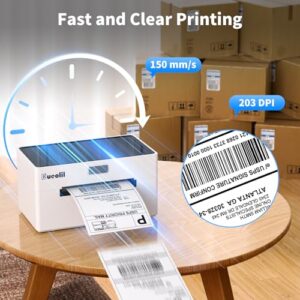 Small Business Thermal Printer Maker Bluetooth Multifunctional Support Android, iPhone,Windows＆Mac Systems, Photo Sticker Printer Widely Used for Home &Small Businesses