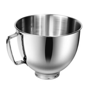 5 Quart Stainless Steel Mixer Bowl Compatible with 4.5-5 Quart KitchenAid Tilt-Head Stand Mixer