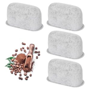 7313285779 Coffee Filter Replacement Compatible with Delonghi Espresso Machines, Coffee Maker Water Carbon Activated Charcoal Filter, Espresso Machine Replacement Parts & Accessories, 4 Pack