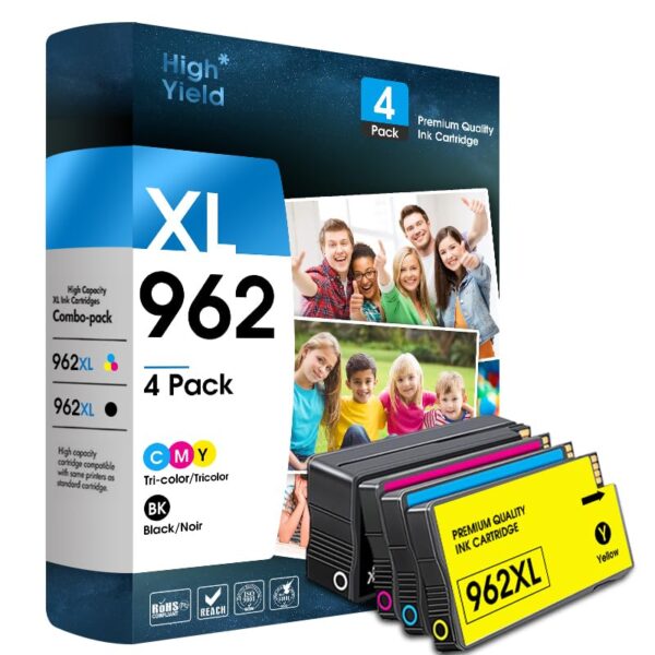 962XL Ink Cartridges Combo Pack 9015e Compatible for hp Printers 962 XL Ink Cartridges Replacement for HP Officejet Pro 9010e 9020e 9010 9020 9015 9016 9018 9020 9025