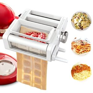 ANTREE 3-IN-1 Pasta Attachment & Ravioli Attachment for KitchenAid Stand Mixers, Pasta Maker Accessories included Pasta Sheet Roller, Spaghetti Cutter and Ravioli Maker Attachment