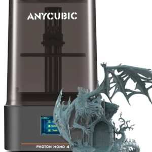 ANYCUBIC Photon Mono 4 10K Resin 3D Printer, 7” HD Mono LCD Screen, Power Off Resume, Upgraded Light Source, Print Volume 6.04” x 3.43” x 6.49”