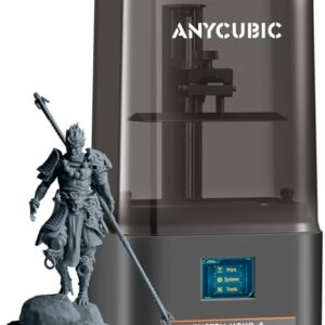 ANYCUBIC Photon Mono 4, Resin 3D Printer with 7” 10K Mono LCD Screen, Stable LighTurbo Light Source and 70mm/h Fast Printing, Print Volume 6.04” x 3.42” x 6.49”