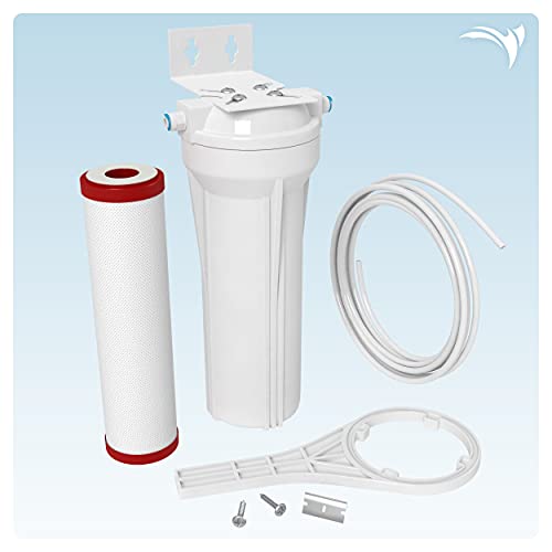 AQUATICLIFE Carbon Plus Carbon Block Water Filter 10x2.5 and 10-inch Water Filter Housing Canister for Reverse Osmosis Filtration Systems RO and RODI Units, for Chlorine Chloramine Reduction - Image 3