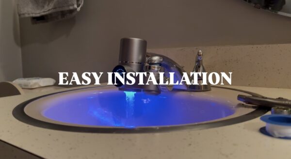 AQUSOFT Faucet Mount Water Filter - LED Sink Water Filter | 99% Filtration New 2.0 Filter Element| Removes Impurities | Tap Water Purifier Fits Standard Faucets - Includes 1 Filter - Image 8