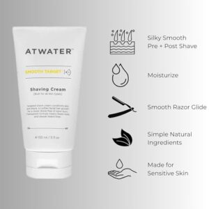 ATWATER Mens Shaving Cream, Pre- Shave & Shave Cream in One, Knick-Free and Irritation Free Protection – Sensitive Skin Shaving Cream for Men – 5 oz