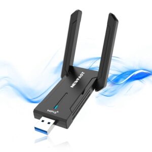 AXE5400 USB WiFi 6 Adapter for Desktop PC Tri-Band Wireless Network Adapter for Desktop, 6GHz/5GHz/2.4GHz Wireless Network Transceiver USB3.0 WiFi Dongle for Windows 11/10 (NF-U353)