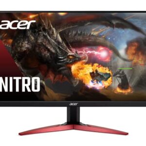 Acer Nitro KG241Y Sbiip 23.8” Full HD (1920 x 1080) VA Gaming Monitor | AMD FreeSync Premium Technology | 165Hz Refresh Rate | 1ms (VRB) | ZeroFrame Design | 1 x Display Port 1.2 & 2 x HDMI 2.0,Black