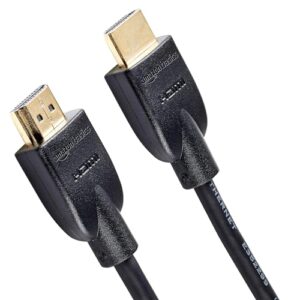 Amazon Basics HDMI Cable, 6ft, 4K@60Hz, High-Speed 4K HDMI 2.0 Cord (18Gbps), 2160p, 48 bit, Compatible with TV/PS5/Xbox/Roku, Black