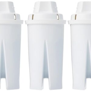 Amazon Basics Replacement Water Filters for Water Pitchers, BPA-Free, WQA & NSF Certified, Compatible with Brita Water Pitchers & Drinking Water Filter Systems, 6 Month Filter Supply, 3-Pack