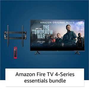 Amazon Fire TV 43″ 4-Series 4K UHD smart TV bundle with Universal Tilting Wall Mount and Red Remote Cover