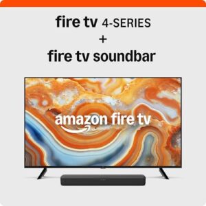 Amazon Fire TV 50″ 4-Series, 2024 release, with Fire TV Soundbar