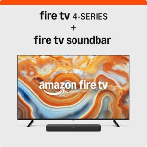 Amazon Fire TV 55″ 4-Series, 2024 release, with Fire TV Soundbar