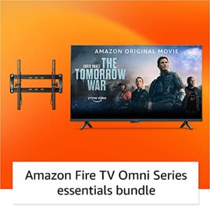 Amazon Fire TV 50″ Omni Series 4K UHD smart TV bundle with Universal Tilting Wall Mount and Red Remote Cover