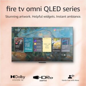 Amazon Fire TV 65″ Omni QLED Series 4K UHD smart TV, Dolby Vision IQ, Fire TV Ambient Experience, local dimming, hands-free with Alexa