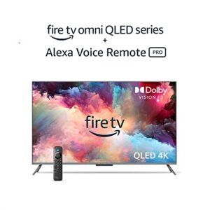 Amazon Fire TV 65″ Omni QLED Series 4K UHD smart TV with Alexa Voice Remote Pro