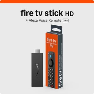 Amazon Fire TV Stick HD streaming device bundle with Alexa Voice Remote Pro