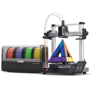 Anycubic Kobra 3 V2 Combo 3D Printer, Smart Multicolor Printing Up to 600mm/s Print Speed, Active Filament Drying Enhanced Auto-leveling for Higher Success Rates, 10.0” x 10.0′ x 10.2” Printing Size