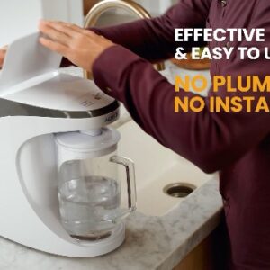 Aqua TRU Carafe | Countertop Water Purifier for PFAS and Other Contaminants with Exclusive 4-Stage Ultra Reverse Osmosis Technology (No Plumbing or Installation Required) | BPA Free