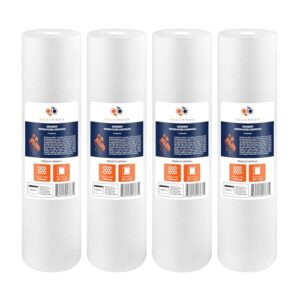 Aquaboon 1 Micron 20″ Sediment Water Filter Replacement Cartridge | Whole House Sediment Filtration | Compatible with AP810-2, SDC-45-2005, FPMB5-20, P5-20, FP25B, 155358-43, 4 Pack