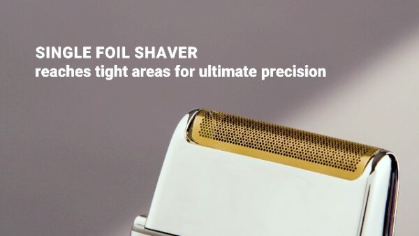 BaBylissPRO METALFX Double Foil Shaver, Handheld Electric Razor for Travel, Portable Cordless Close Face Shaver for Head, Beard, & Neck - Image 8