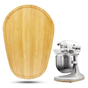 Bamboo Mixer Slider Compatible with Kitchen aid Bowl Lift 5-8 Qt Stand Mixer – Kitchen Countertop Storage Mover Sliding Caddy for Kitchen Aid 5-8 Qt Mixer
