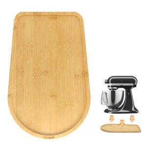 Bamboo Sliding Tray for Coffee Maker, Food Processors and Mini Air Fryer, Small Appliance Slider Mat Compatible with KitchenAid 3.5 Qt Tilt Head Stand Mixer, Kitchen Countertop Storage Attachments