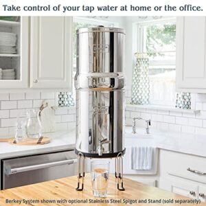 Royal Berkey Gravity-Fed Water Filter System 3.25 Gallon with 2 Black Berkey Elements, 2 PF-2 Fluoride and Arsenic Reduction Elements