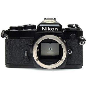 Black Nikon FE SLR film camera