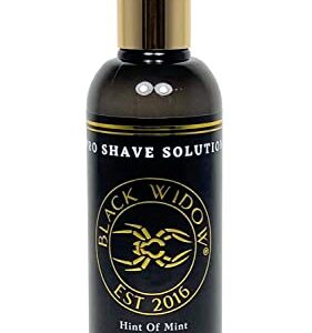 Black Widow Pro Shave Solution – Shave Spray Lotion, No Mess, Superior Shaving Experience, Slick Shaving Lotion, Helps Reduce Skin Irritation, Hydrates Skin While Shaving, Hint Of Mint