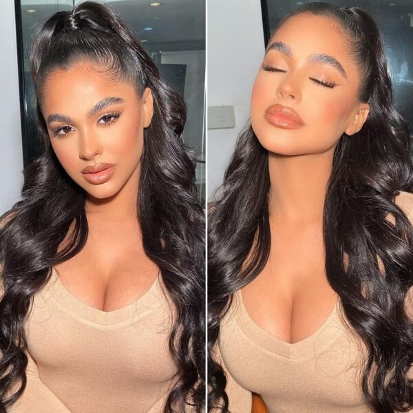 Body Wave Frontal 13 x 4 HD Transparent Lace Frontals With Bangs Baby Hair 100% Remy Human Hair 150% Density Natural Color (13 x 4 Lace Frontal, 12 Inch) - Image 7