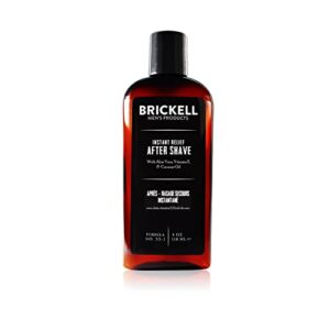 Brickell Men’s Instant Relief Aftershave for Men, Natural and Organic Soothing After Shave Balm to Prevent Razor Burn, 4 Ounce, Unscented