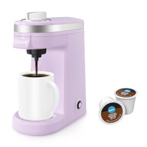 CHULUX Mini Coffee Maker for K Capsule, Single Serve Coffee Maker for One Cup Americano, Lightweight Pod Coffee Machine, Lavender