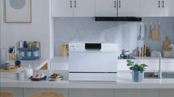 COMFEE’ Portable Mini Dishwasher, Energy Star, Countertop, 6 Place Settings, with 8 Washing Programs, Speed, Baby-Care, ECO& Glass, Dish Washer for Dorm, RV& Apartment, White - Image 8