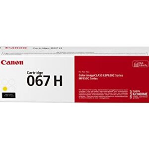 Canon Genuine 067 Yellow Toner Cartridge High Capacity Compatible with LBP633Cdw, LBP632Cdw, MF652Cdw, MF653Cdw, MF654Cdw, MF656Cdw